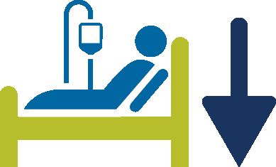 Patient alit&eacute; avec fl&egrave;che vers le bas