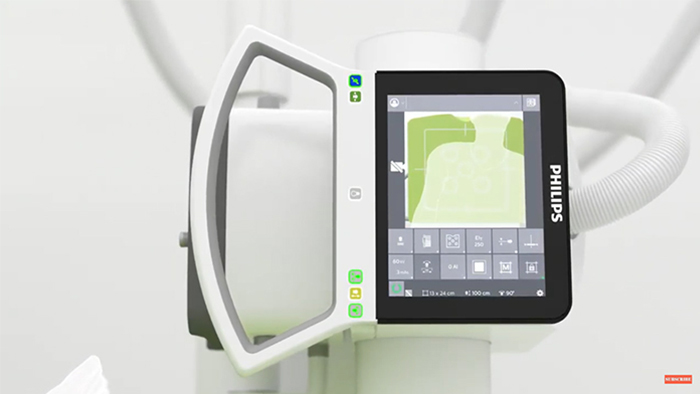 Collimation de la cam&eacute;ra en direct au niveau de la t&ecirc;te de tube Eleva