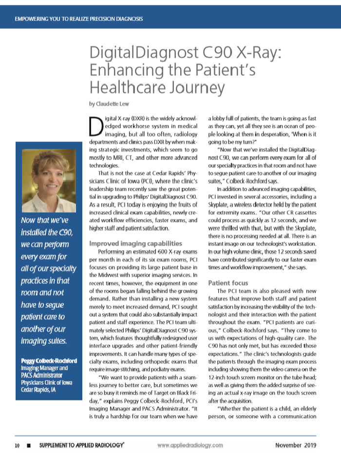 DigitalDiagnost C90, verhaal PCI, r&ouml;ntgen verbetert zorg pati&euml;nten, traject (Download .pdf)