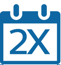 ic&ocirc;ne calendrier deux&nbsp;fois par jour