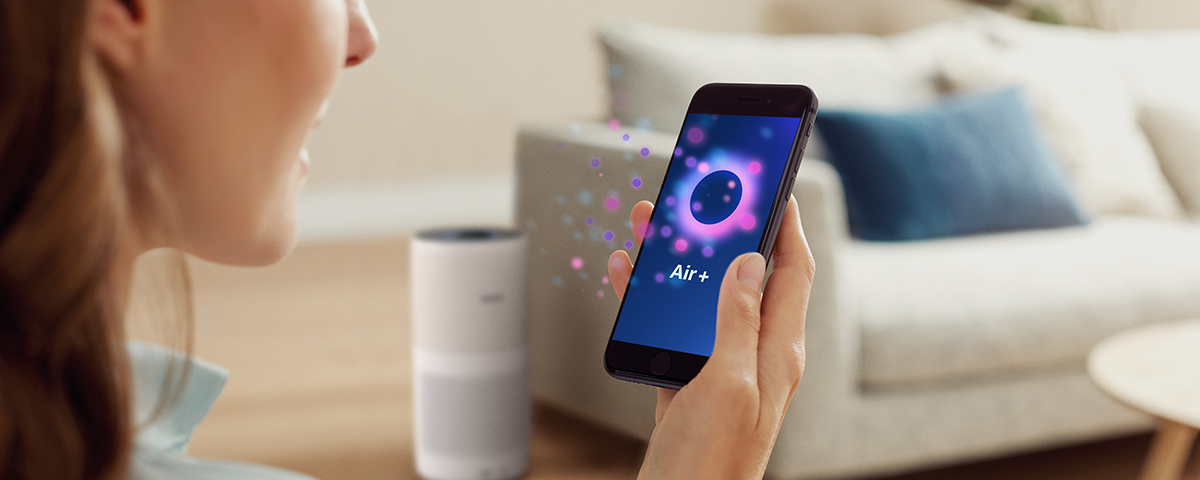 L'application Air+ Philips, votre solution connect&eacute;e pour un air pur.