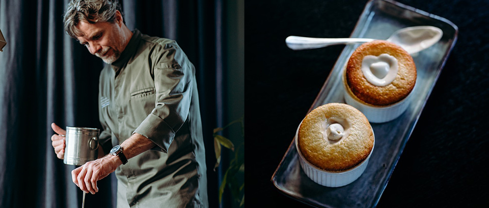 Luchtige souffl&eacute; met roomijs