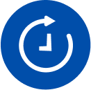 pictogram voor tijdsbesparing