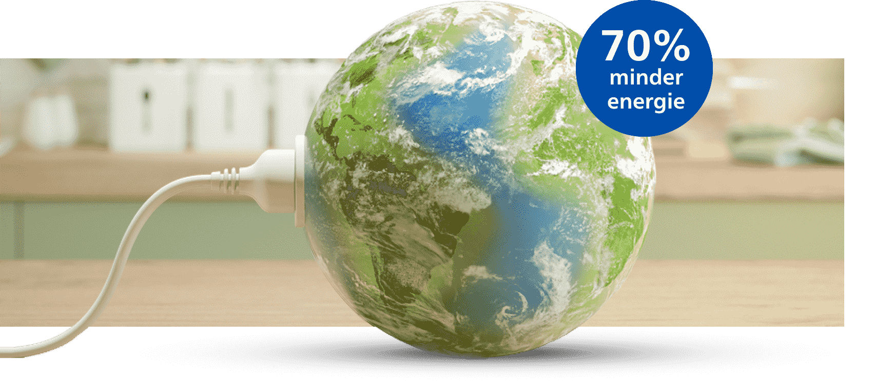 Banner voor energie- en tijdsbesparing