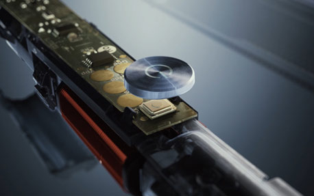 Gros plan sur le syst&egrave;me interne d&rsquo;une machine.