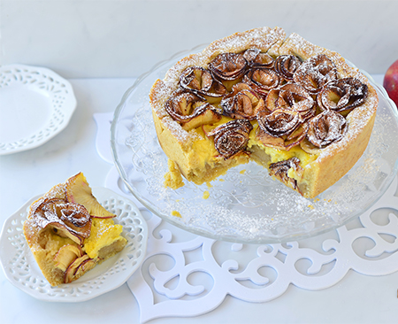 Tarte aux pommes avec roses