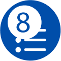 Pictogram voor 8 voorinstellingen