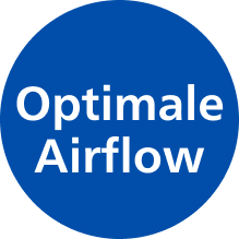 Pictogram voor optimale luchtstroom