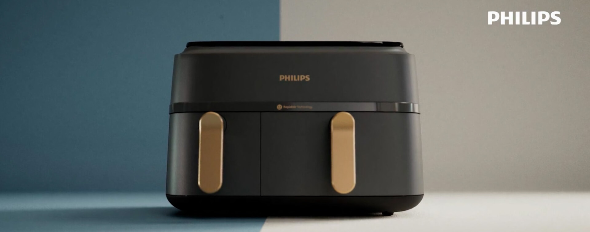 Philips Airfryer met twee manden miniatuur van video, productvideo