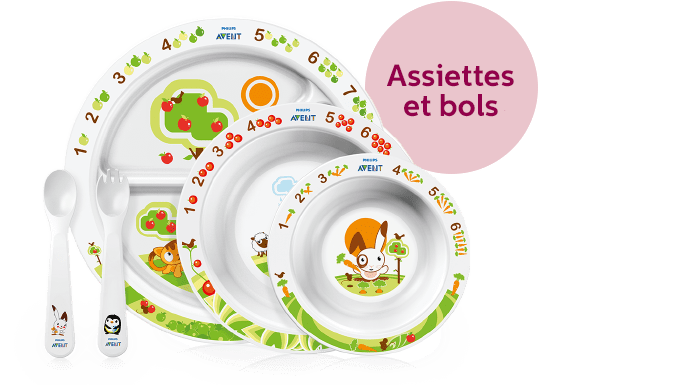Coffret repas pour enfant prise en main facile et 0&nbsp;% BPA Philips&nbsp;Avent