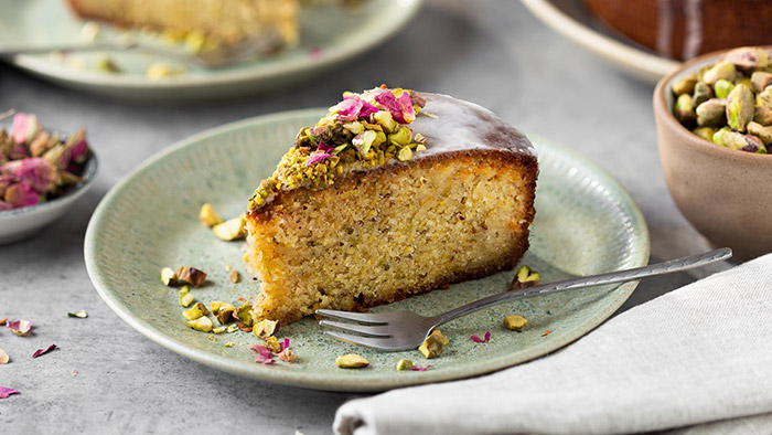G&acirc;teau de semoule aux pistaches