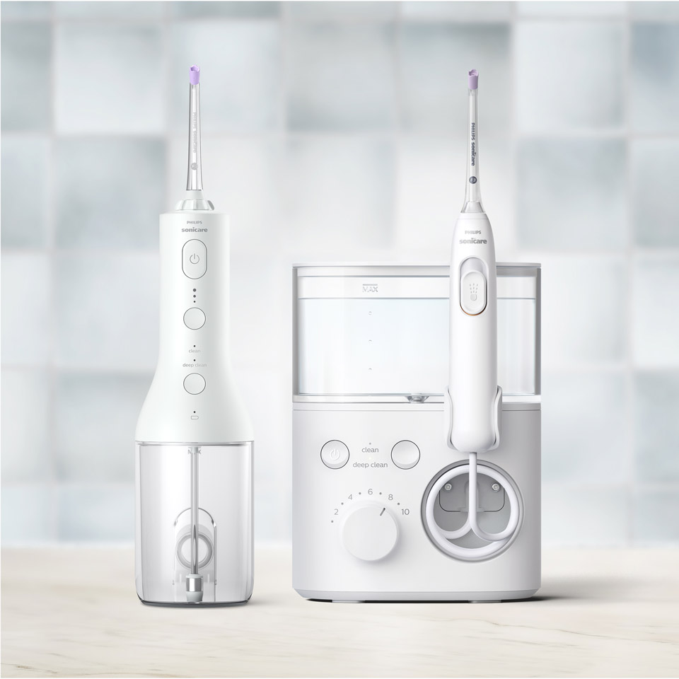 Sonicare Power Flossers op een werkblad