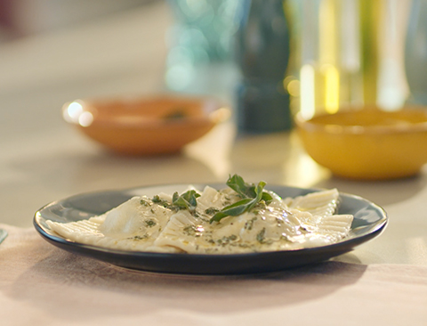 Raviolis aux &eacute;pinards et &agrave; la ricotta