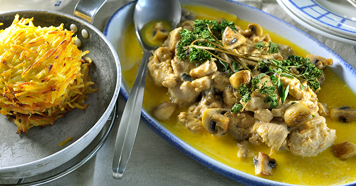 Fricassée de poulet: un ragoût sain